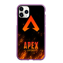 Чехол iPhone 11 Pro матовый Apex Legends: Orange Flame