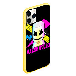 Чехол iPhone 11 Pro матовый Marshmello DJ, цвет: 3D-желтый — фото 2