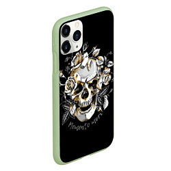 Чехол iPhone 11 Pro матовый Memento Mori, цвет: 3D-салатовый — фото 2