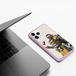 Чехол iPhone 11 Pro матовый Apex Legends, цвет: 3D-розовый — фото 2