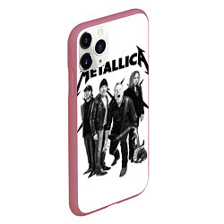 Чехол iPhone 11 Pro матовый Metallica, цвет: 3D-малиновый — фото 2