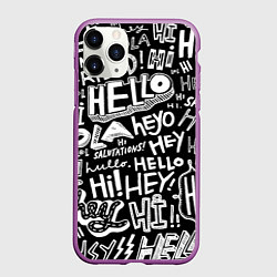Чехол iPhone 11 Pro матовый Hello Pattern