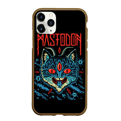 Чехол iPhone 11 Pro матовый Mastodon: Demonic Cat, цвет: 3D-коричневый