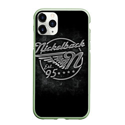 Чехол iPhone 11 Pro матовый Nickelback Est. 1995, цвет: 3D-салатовый