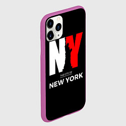 Чехол iPhone 11 Pro матовый New York City, цвет: 3D-фиолетовый — фото 2