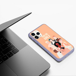 Чехол iPhone 11 Pro матовый You go Girls, цвет: 3D-светло-сиреневый — фото 2