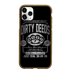 Чехол iPhone 11 Pro матовый AC/DC: Dirty Deeds, цвет: 3D-коричневый
