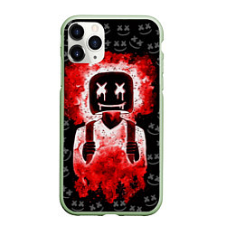 Чехол iPhone 11 Pro матовый Marshmello: Blooded DJ, цвет: 3D-салатовый