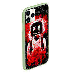 Чехол iPhone 11 Pro матовый Marshmello: Blooded DJ, цвет: 3D-салатовый — фото 2