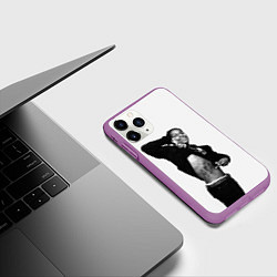 Чехол iPhone 11 Pro матовый ASAP Rocky: White Fashion, цвет: 3D-фиолетовый — фото 2