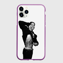 Чехол iPhone 11 Pro матовый ASAP Rocky: White Fashion, цвет: 3D-фиолетовый
