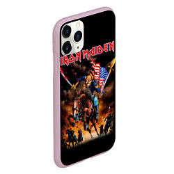 Чехол iPhone 11 Pro матовый Iron Maiden: USA Warriors, цвет: 3D-розовый — фото 2