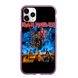 Чехол iPhone 11 Pro матовый Iron Maiden: Great Britain Warriors, цвет: 3D-фиолетовый