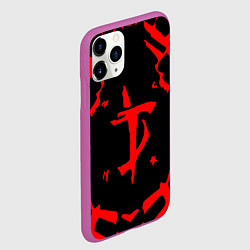 Чехол iPhone 11 Pro матовый DOOM: Red Slayer, цвет: 3D-фиолетовый — фото 2