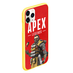 Чехол iPhone 11 Pro матовый Apex Legends: Red Caustic, цвет: 3D-желтый — фото 2