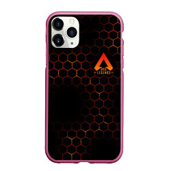 Чехол iPhone 11 Pro матовый Apex Legends: Orange Carbon