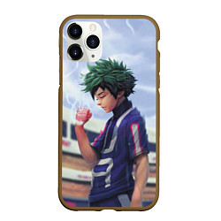 Чехол iPhone 11 Pro матовый My Hero Academia сжимает кулак, цвет: 3D-коричневый