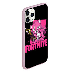 Чехол iPhone 11 Pro матовый Fortnite, цвет: 3D-розовый — фото 2