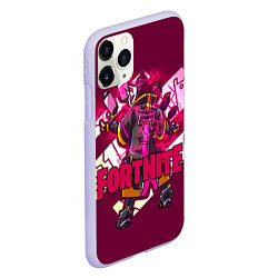 Чехол iPhone 11 Pro матовый Fortnite, цвет: 3D-светло-сиреневый — фото 2