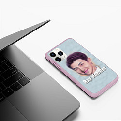 Чехол iPhone 11 Pro матовый BTS Rap Monster, цвет: 3D-розовый — фото 2