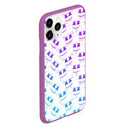 Чехол iPhone 11 Pro матовый Marshmello: Light Neon, цвет: 3D-фиолетовый — фото 2