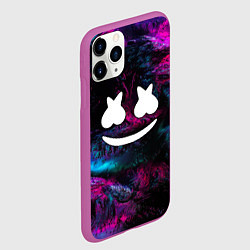 Чехол iPhone 11 Pro матовый Marshmello NEON, цвет: 3D-фиолетовый — фото 2