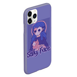 Чехол iPhone 11 Pro матовый Sally Face: Violet Halo, цвет: 3D-серый — фото 2