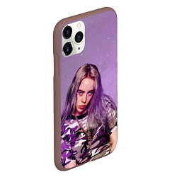 Чехол iPhone 11 Pro матовый Billie Eilish: Violet Fashion, цвет: 3D-коричневый — фото 2