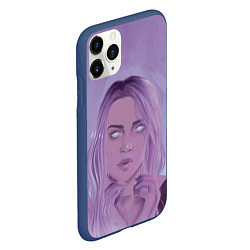 Чехол iPhone 11 Pro матовый Billie Eilish: Heart You, цвет: 3D-тёмно-синий — фото 2