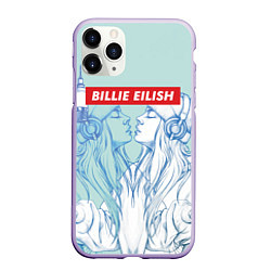 Чехол iPhone 11 Pro матовый Billie Eilish Music, цвет: 3D-светло-сиреневый