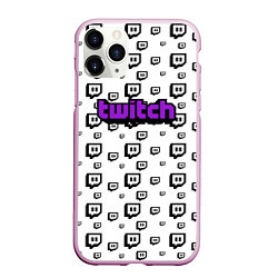 Чехол iPhone 11 Pro матовый Twitch Online, цвет: 3D-розовый