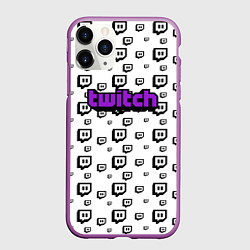 Чехол iPhone 11 Pro матовый Twitch Online, цвет: 3D-фиолетовый