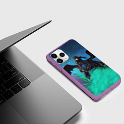 Чехол iPhone 11 Pro матовый Как приручить дракона, цвет: 3D-фиолетовый — фото 2