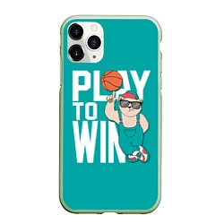 Чехол iPhone 11 Pro матовый Play to win, цвет: 3D-салатовый
