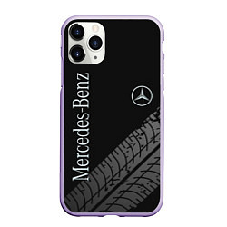 Чехол iPhone 11 Pro матовый Mercedes AMG: Street Style, цвет: 3D-светло-сиреневый