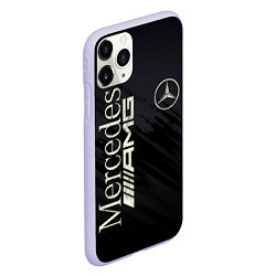 Чехол iPhone 11 Pro матовый Mercedes AMG: Black Edition, цвет: 3D-светло-сиреневый — фото 2
