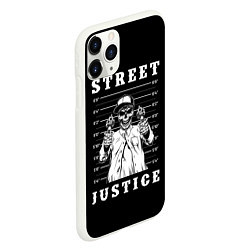 Чехол iPhone 11 Pro матовый Street Justice, цвет: 3D-белый — фото 2