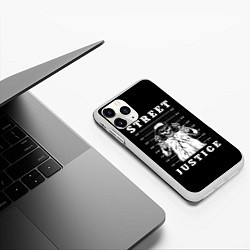 Чехол iPhone 11 Pro матовый Street Justice, цвет: 3D-белый — фото 2