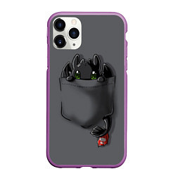Чехол iPhone 11 Pro матовый Фурия в кармане, цвет: 3D-фиолетовый
