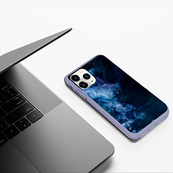 Чехол iPhone 11 Pro матовый Синий космос, цвет: 3D-светло-сиреневый — фото 2