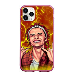 Чехол iPhone 11 Pro матовый Gone Fludd art 2, цвет: 3D-малиновый