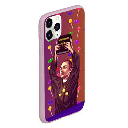 Чехол iPhone 11 Pro матовый Gone Fludd art 4, цвет: 3D-розовый — фото 2