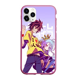 Чехол iPhone 11 Pro матовый No Game No Life, цвет: 3D-малиновый