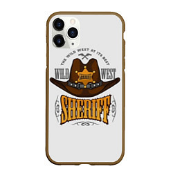 Чехол iPhone 11 Pro матовый Sheriff - wild west