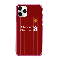 Чехол iPhone 11 Pro матовый Virgil van Dijk 19-20 форма, цвет: 3D-малиновый