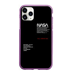 Чехол iPhone 11 Pro матовый NASA, цвет: 3D-фиолетовый