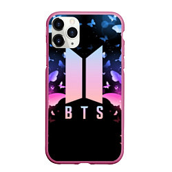 Чехол iPhone 11 Pro матовый BTS: Black Butterflies