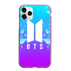 Чехол iPhone 11 Pro матовый BTS: Violet Butterflies