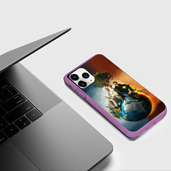 Чехол iPhone 11 Pro матовый Good Omens, цвет: 3D-фиолетовый — фото 2
