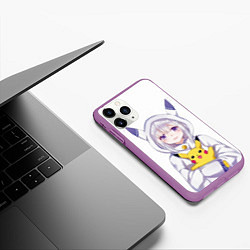 Чехол iPhone 11 Pro матовый My Pika, цвет: 3D-фиолетовый — фото 2